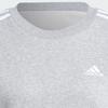 Adidas Essential Micro Logo Striped Crew Neck Casual Long Sleeve Sweatshirt Women sweatshirt Gray IM0206