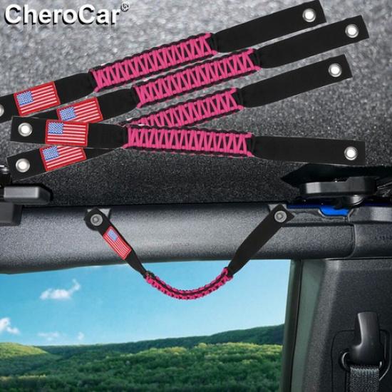 4Pack Roll Bar Grab Handle Paracord Grips Handles Set for -2025 Ford Bronco