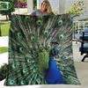 3D Hot Fashion Peacock Feather Flannel Adult and Children Blanket Sofa Bed Decoration Blanket Portable Blanket Bath Towel Gift
