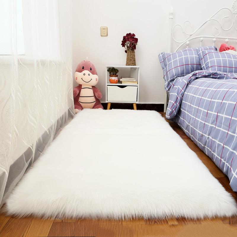 Faux Fur Carpet for Living Room Soft Imitation Sheepskin Rugs Bedside Floor Cushion Plush Fluffy Artificial Wool Mat Home Decor