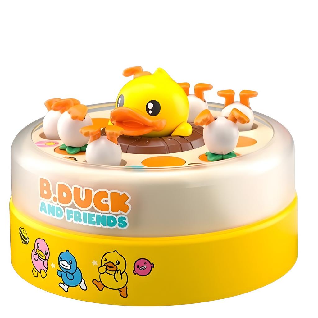Little Yellow Duck Electric Fishing Toy Baby 1-3 Years Old Children's Educational Bounce Rotating Disc Super Large Fishing Plate