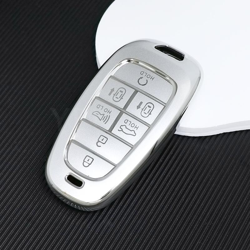 5/7/8 Buttons Car Key Case Cover for Hyundai Sonata Sel Ev 6 Ev 8 IONIQ 5 NEXO Tucson Sonata 2020 Grandeur 2020 Sonata Limited