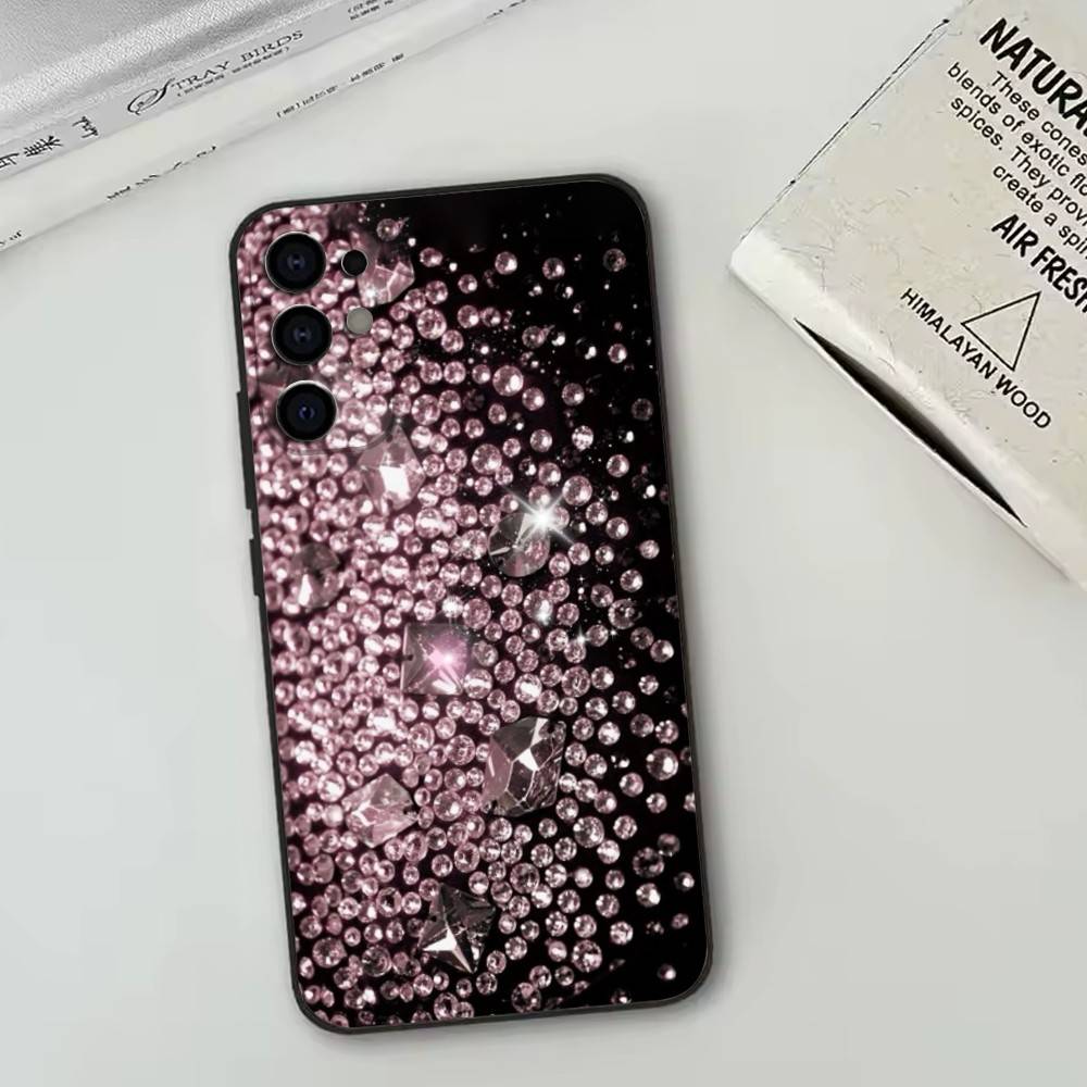Luxury Bling Glitter Flash   Phone Case For Samsung S25,S24,S21,S22,S23,S30,Ultra,S20,Plus,Fe,Soft Silicone Black Cover