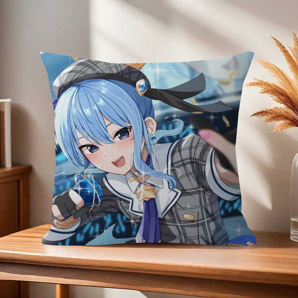 Suichan Hoshimachi Suisei Animation HHololive  Pillow Gifts Home Office Furnishings Bedroom Sofa Car Cushion Cover case 45x45cm
