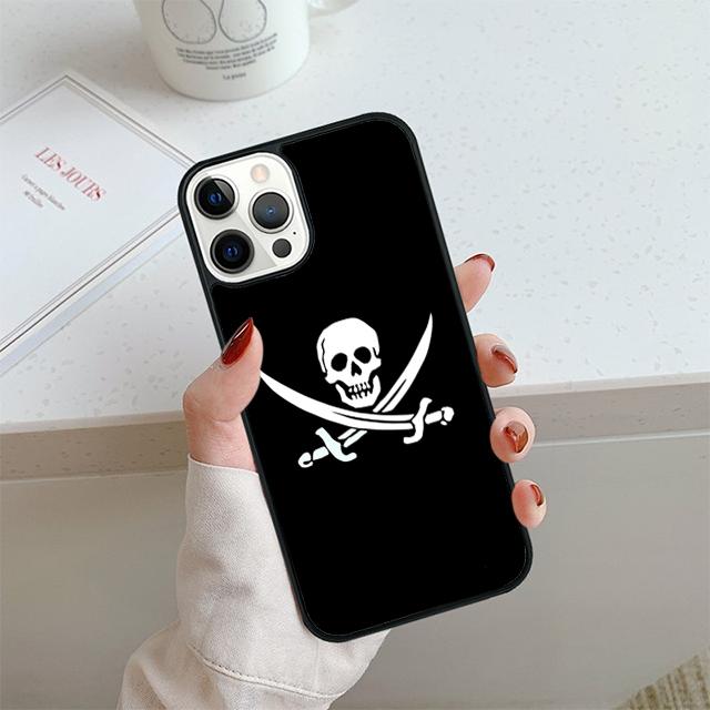Pirate Skull Cross Bones Phone Case For iPhone 17 Air 14 15 16 16e 13 12 Max Cover For Apple 11 Pro Max Plus Coque