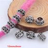5pcs/bag Silver Metal Hair Rings Braid Dreadlocks Bead Hair Cuffs Dread Tube Charm Dreadlock for DIY Hair Accessaries