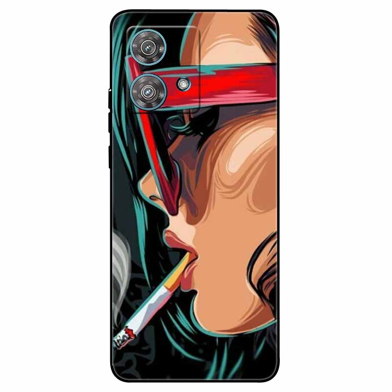 Skirta Moto G84 5G dėklas Silikoninis Minkštas Spausdintas Katės Drugelio Telefono Dangtelis Motorola MOTO G84 TPU Dangtelis MotoG84 G 84 Madingas Maišelis