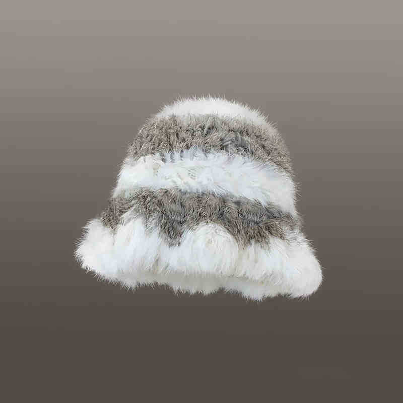 Women S Winter Warm Earmuff Knitted Hat Korean Style Rabbit Hair Blend