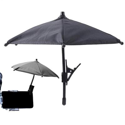 Umbrella Shape Mini Car Phone Sunshade 360-degree Rotation Motorcycle Phone Shade Auto Phone Stand Sun Visor for Car Interior