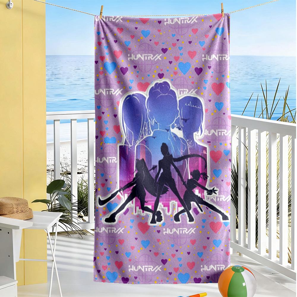 Beautiful Witch Hunter Team Beach Towel Quick-Dry Soft Microfiber Comfortable Lightweight
