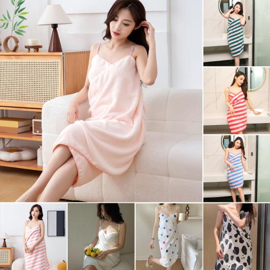 Women Wrap Skirt Bath Towel Striped Print Backless Beachwear Wrap Pool Gym Beach Spa Wrap Towel Swimwear Cover-up