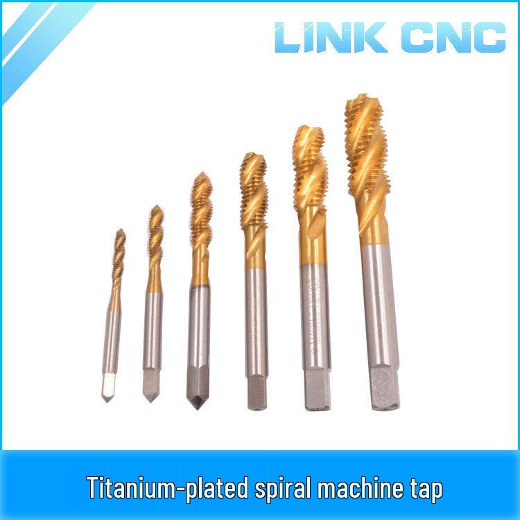 Titanium-Plated Spiral Flute Machine Tap Set M2-M20