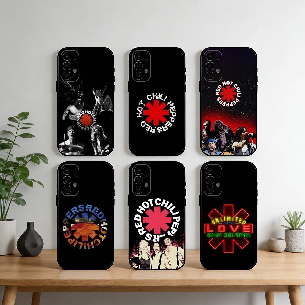 Red Hot C-Chili Peppers Band Phone Case For Samsung S25,S24,S21,S22,S23,S30,Ultra,S20,Plus,Fe,Note,10,9,5G Black Cover