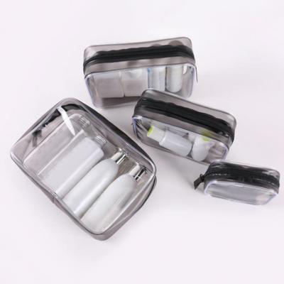 1/4Pcs/Set Portable Transparent Zip PVC Travel Cosmetics Wash Bag Storage Pouch