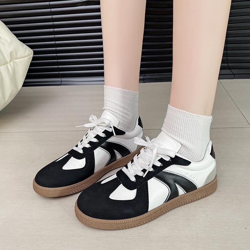 

Spring and Autumn Elegant Round Toe Lace Up Casual Flat Shoes Fashionable Comfortable and Breathable New Women s Sports Shoes 36