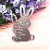 Bunnies Shape Cutting Dies Carbon Steel Die Cut Scrapbooking Embossing Templates for Scrapbooking Card Making Packaging