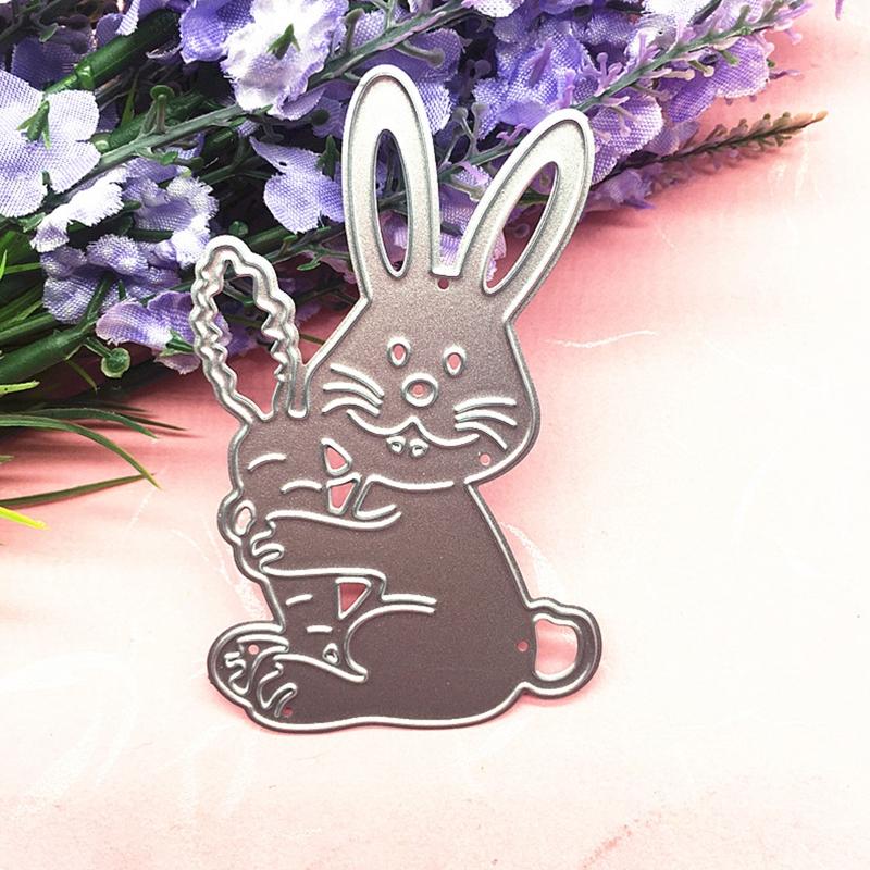 Bunnies Shape Cutting Dies Carbon Steel Die Cut Scrapbooking Embossing Templates for Scrapbooking Card Making Packaging