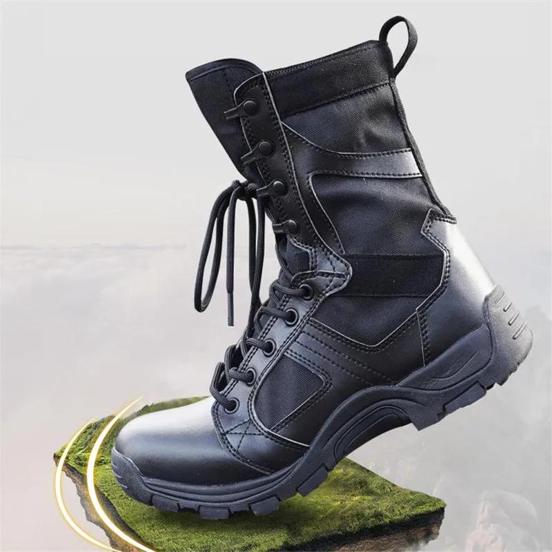Frühling und Herbst High-Top Kampfstiefel Herren Leichte Militär Spezialkräfte Taktische Stiefel Kampfstiefel Wanderschuh