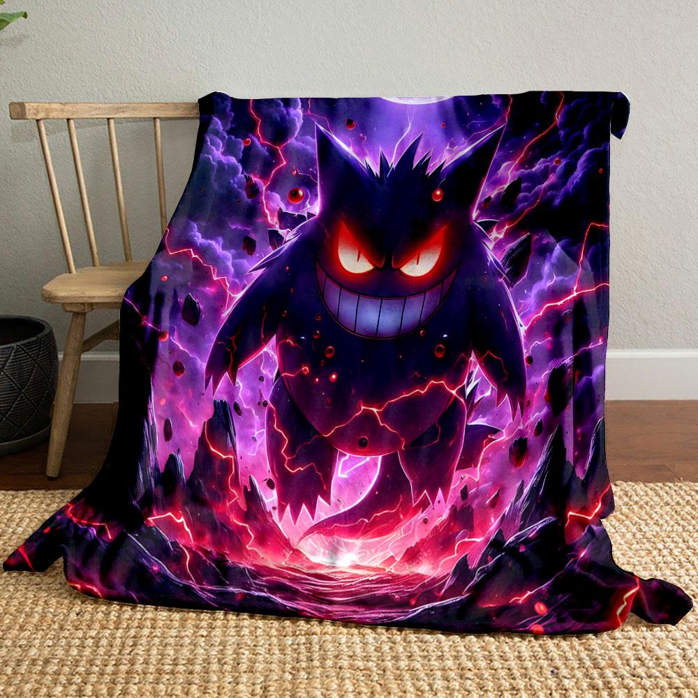 

Gengar Lightning Dark Blanket bedroom Blanket for Livingroom Couch lunch break Soft Cozy throw for Friend s festival Gift 80cm x 120cm