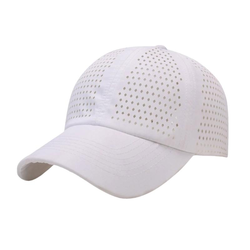 Breathable Outdoor Sun Hat Perforated Design Sweat Resistant Polyester Adjustable Fit Summer Activity Gear