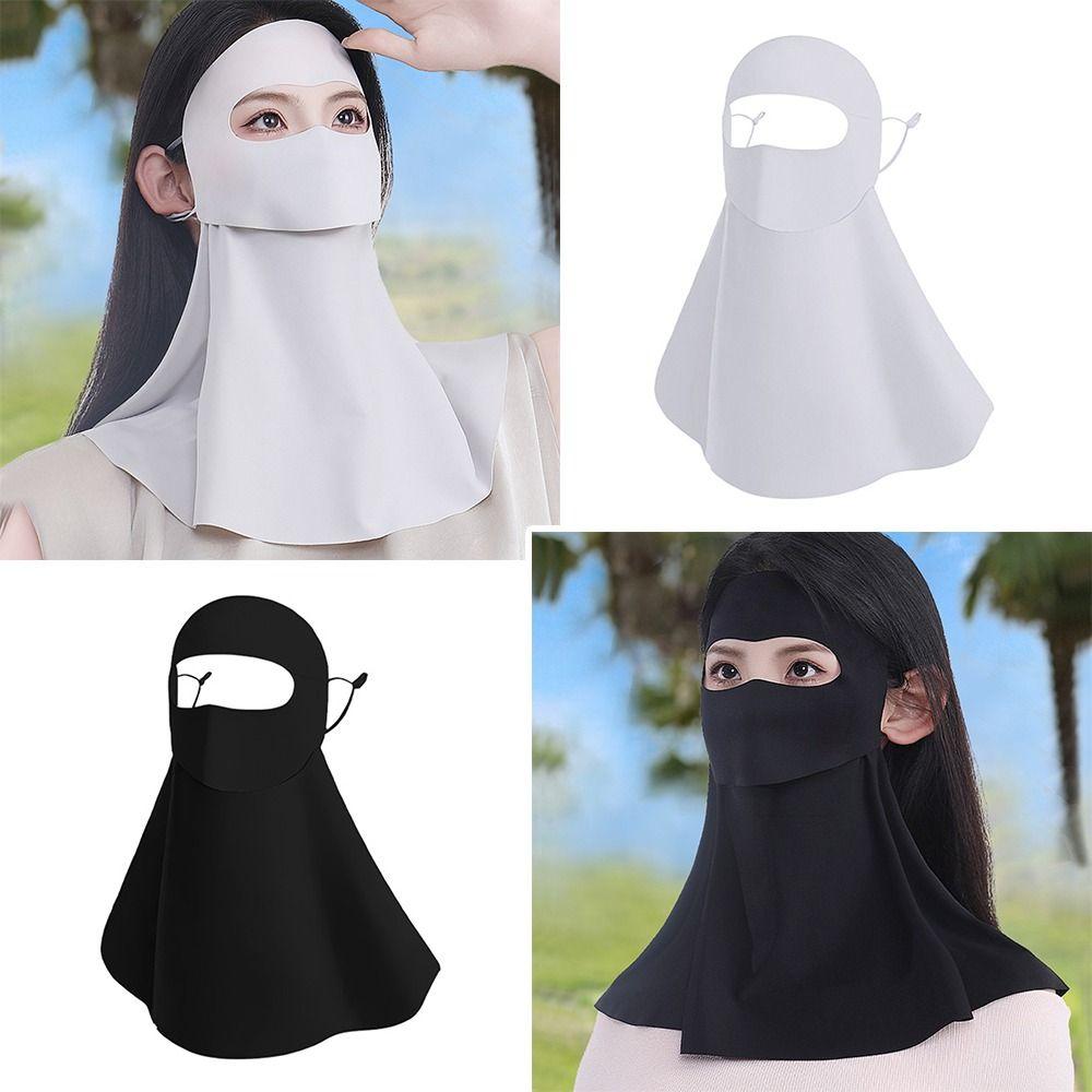Ice Silk Mask Sun Protective Scarf UV Protection Integrated Facial Cover  for Women