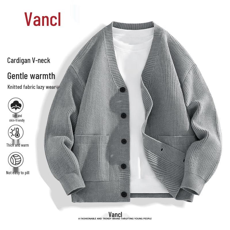 VANCL Men's V-Neck Cardigan Sweater