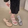 Fashion Anti Slip Versatile Women Shoes Retro Fashion High Heel Simple Comfort  Sandals 2025 Summer New Womens Slipper Mujer Sapato