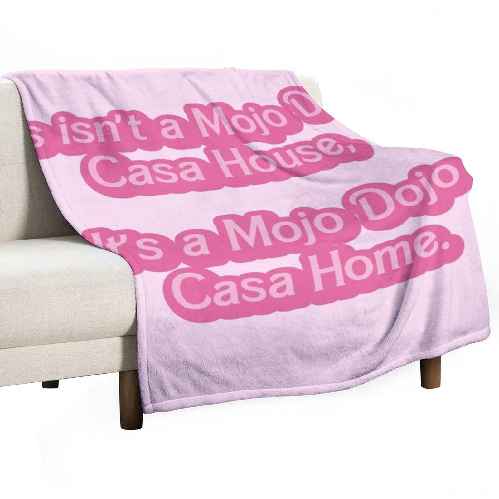 Mojo Dojo Casa House Throw Blanket Plaid on the sofa for babies Bed linens bed plaid Blankets 30x40in