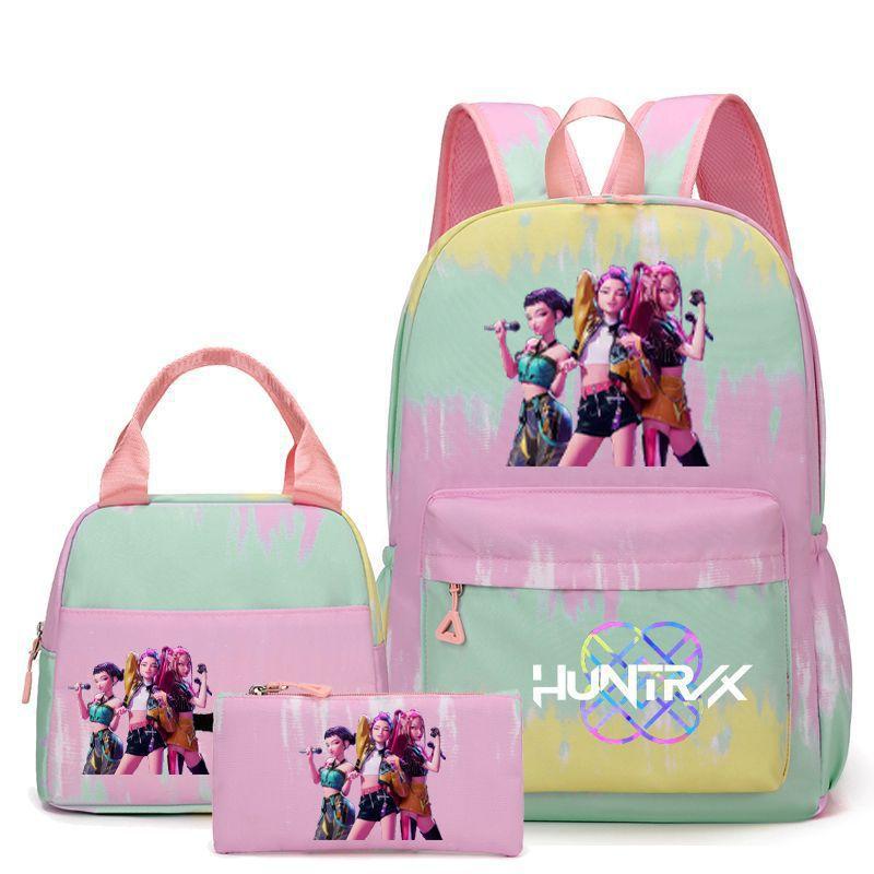 Kpop Witch Hunter Girls School Bag Lunch Bag Three-Piece Backpack Set
