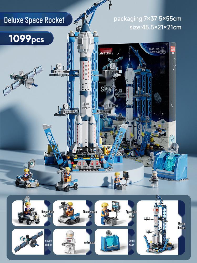 Children's LEGO-Compatible Space Shuttle Building Set Educational Toy