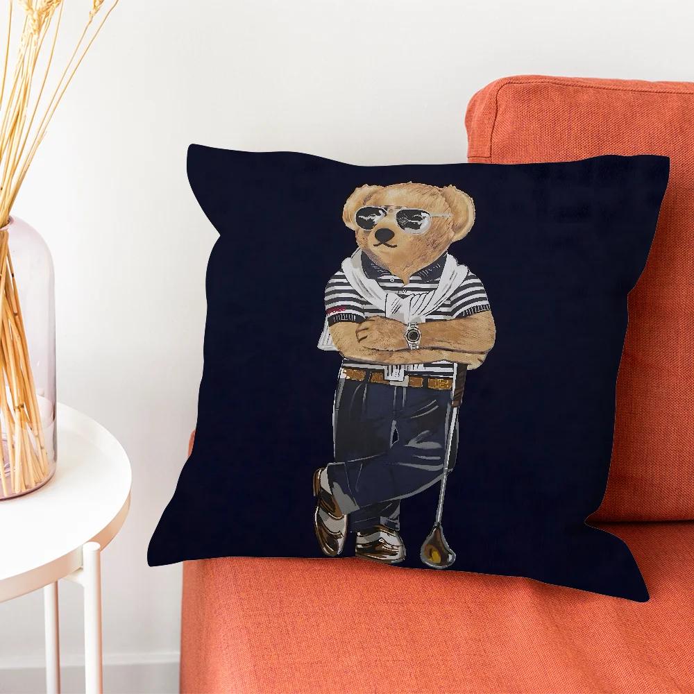 Fashion Bear P-PoloS Pillow Case Pillow Case Living Room Sofa Cushion Cover Suitable For Home Bedroom Room Decoration