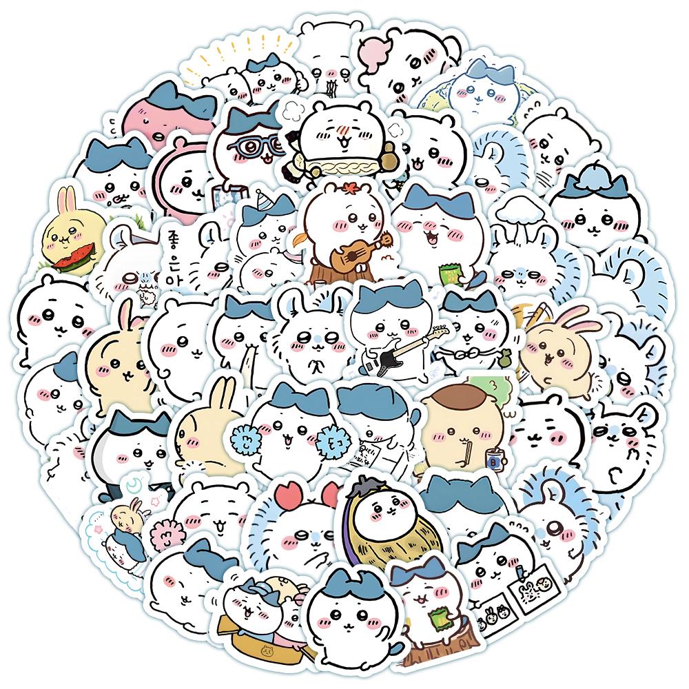 10100Pcs Cartoon Jiikawa Kawaii Stickers Decorative Desk Laptop Scrapbook Stationery Cute Chiikawa Graffiti Sticker Kids Gift