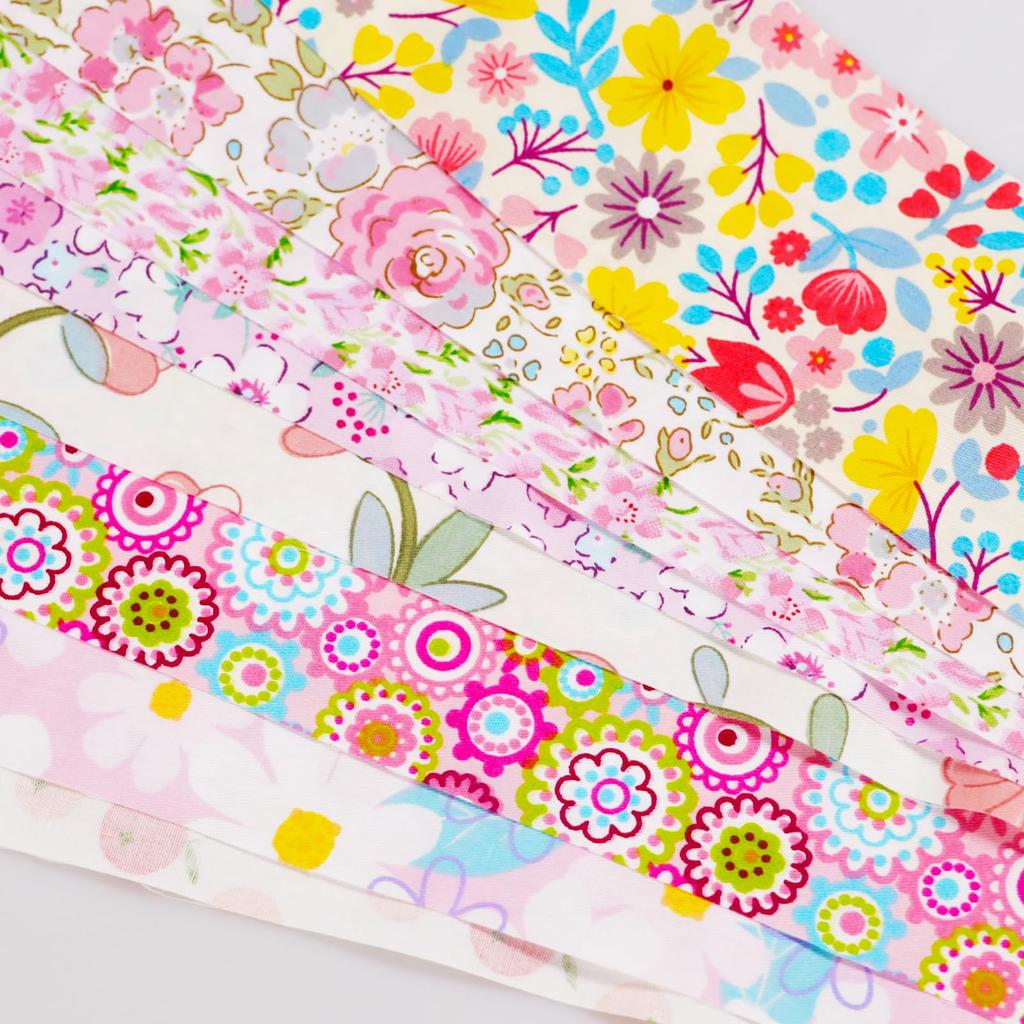 siawadeky Floral Patchwork Fabric Set of Cotton Fabric Long Breathable and Perfect for and Scraps, 20, Rolls, Size, Comfortable, Cutting, Crafts,