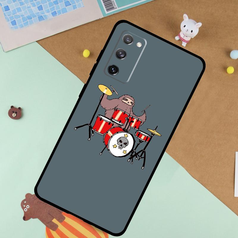 Musical Instrument Drum Soft Case For Samsung Galaxy S25 Ultra S9 S10 S20 S22 S21 Plus S23 FE S24 Ultra Funda Cover