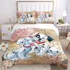 3pcs 101 Dalmatians Quilt Set Cartoon Themed Bed Quilt Set Lovely Character Bedroom Decor Bed Quilt Set Four Seasons (1 Cover + 2Pillowcase NO Co