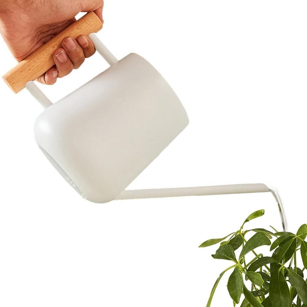 

Comfortable Wooden Handle Plant Watering Can Rustproof Leakproof Watering Pot Plants