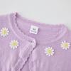 Pure Cotton A-type Sunflower Children's Shawl Summer Air-conditioning Shirt Girls Knitted Cardigan Jacket