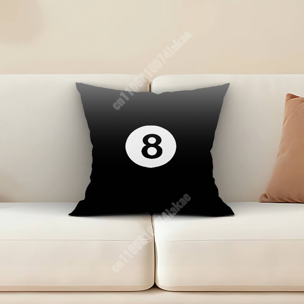 Billiard Pool Snooker Balls Number Pillow Cover Sofa Couch Cushion Case Home Living Room Decoration