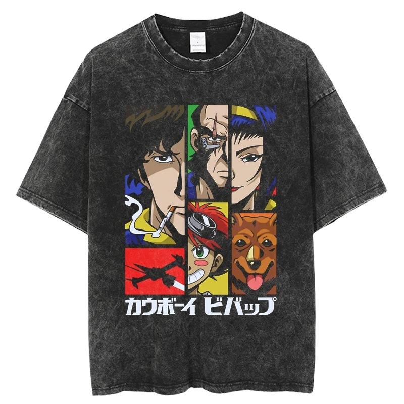 Summer Casual Oversized Cotton Tshirt Vintage Anime Graphic S