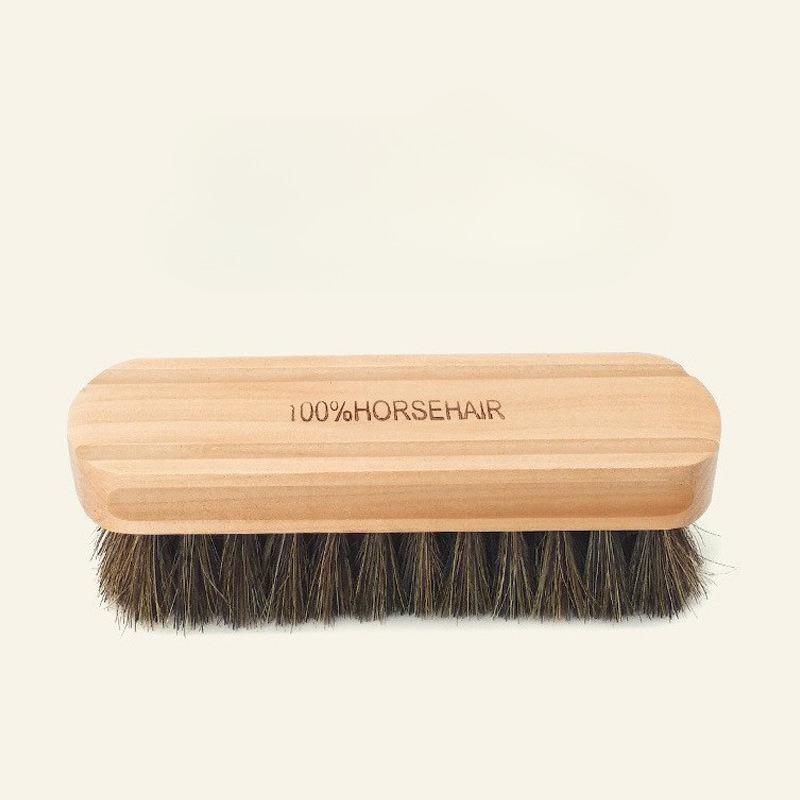 High Grade Horsehair Brush Gentle Bristle for Shoe Polish Oil Application Dust Cleaning and Daily Shoe Care Maintenance