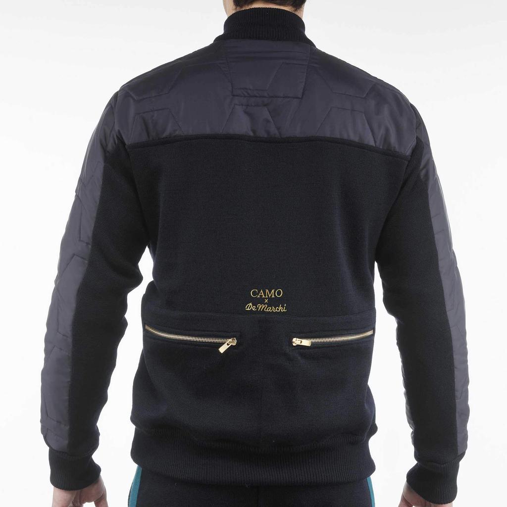 Demarchi Ocean Petrol Camo and Bomber Cycling Jacket Men's (Navy)