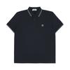 Ss25 Kompass Logo Aufnäher Kurzarm Poloshirt Herren Poloshirts Marineblau K1S1522002SCS0018-V0020