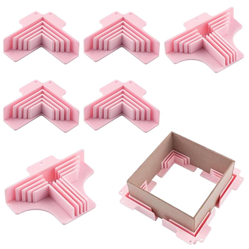 6pcs Corner Guides For Chipboard Boxes Divider Assembly Clamps For Gift Box Making DIY Scrapbooking Book Cover Papers Card