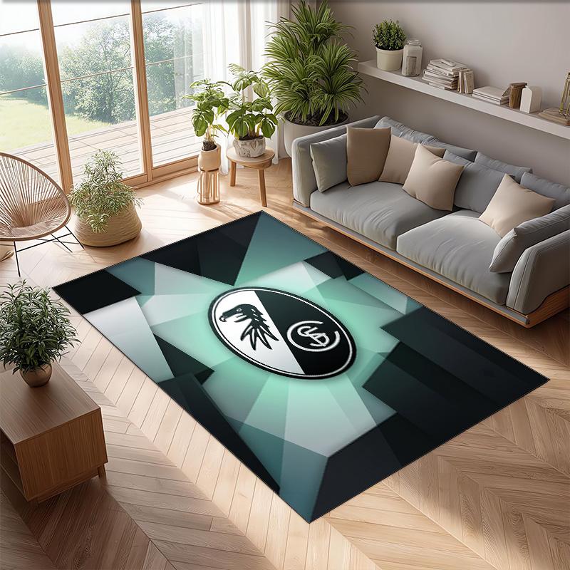 Tappeto Morbido Antiscivolo per Interni con Motivo Calcio SC Freiburg FC Tappeto Decorativo Sportivo per Camera da Letto