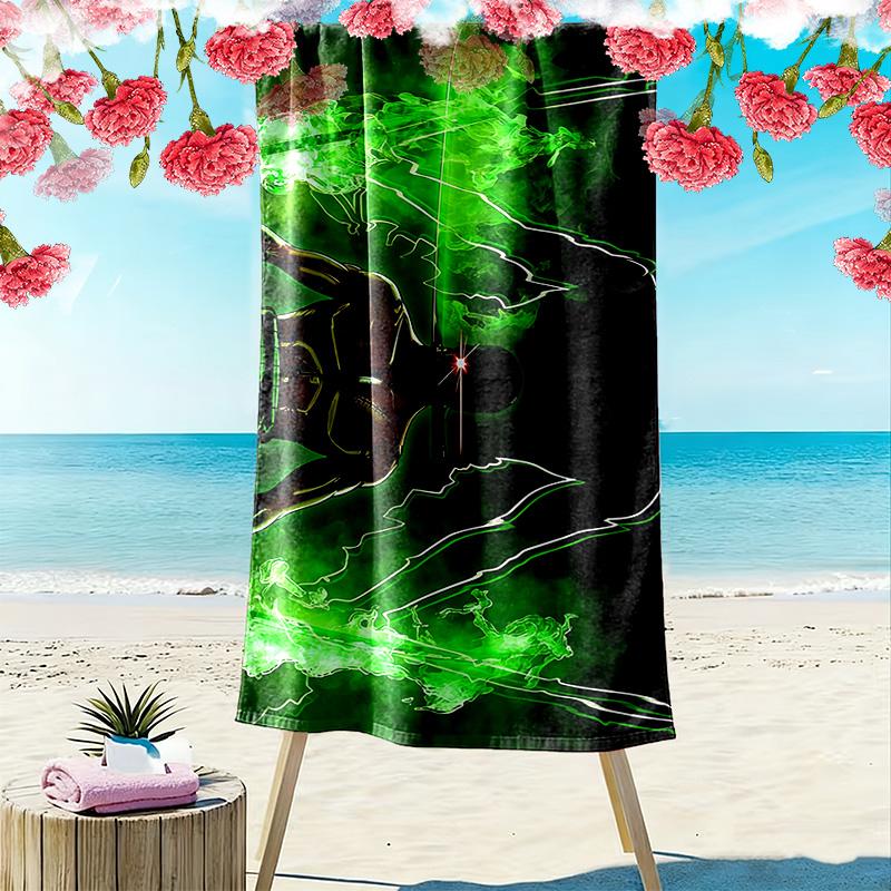 Roronoa Zoro Print Beach Towel, Large Soft Quick Dry Towel for Beach Camping Swimming