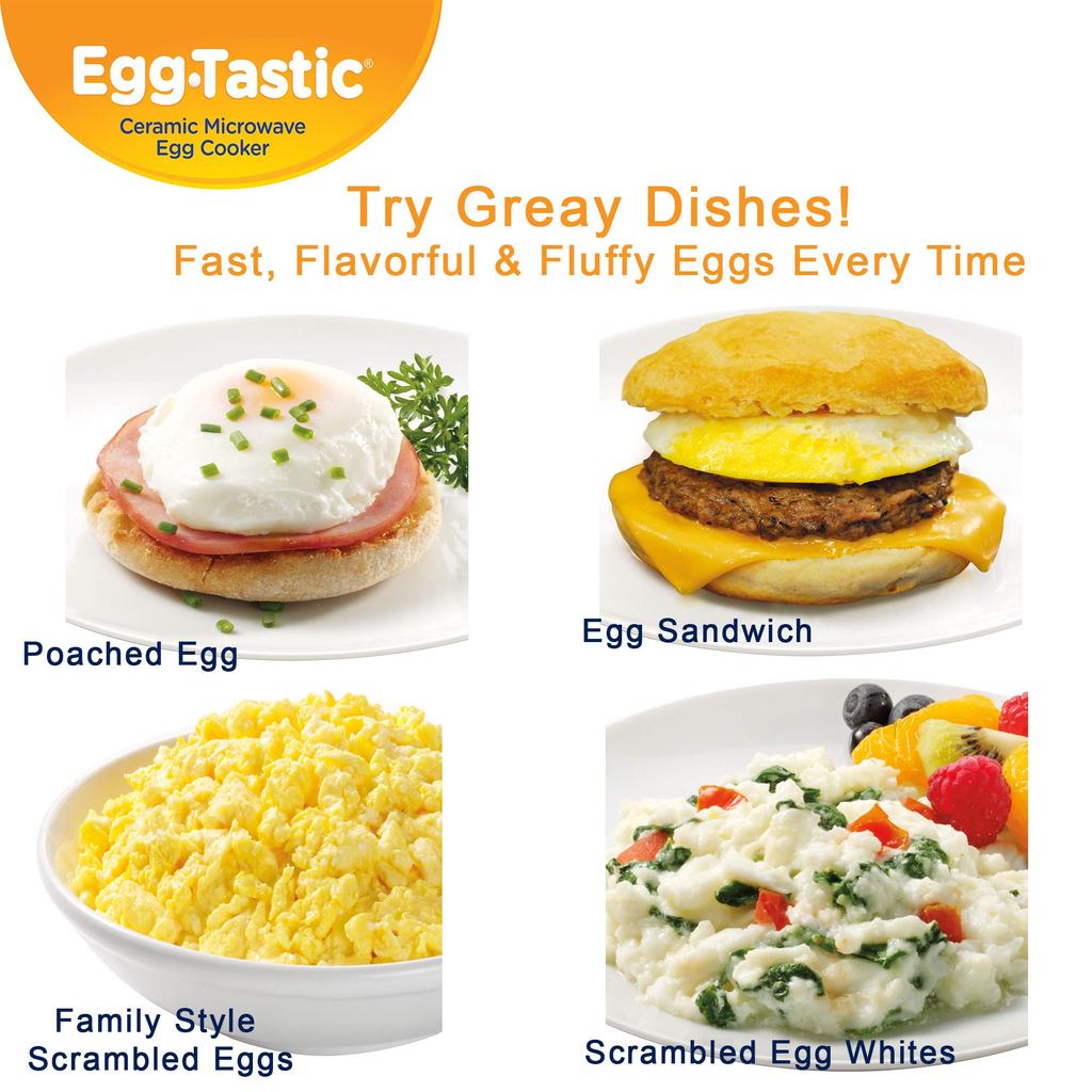 Microwave Egg Poacher Ceramic Microwave Egg Cooker for Fast Fluffy  Flavor ful Eggs Kitchen Cooking Gadgets