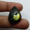 Natural Rainbow Labradorite Teardrop Cabochon, Flashy Blue Gemstone for Jewelry Making