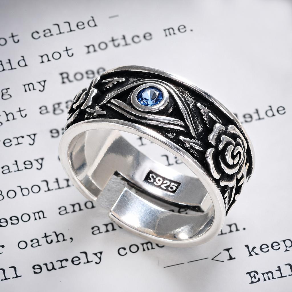 VENTFILLE 925 Sterling Silver Moon Tassel Opening Female Fashion Ins Ring Dropship Wholesale