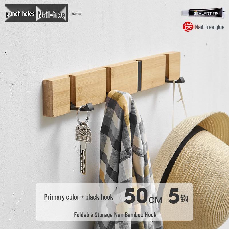 Wall-Mounted Clothes Rack: Behind-Door Hook for Bedroom Entryway, Coats, Hats, and More.