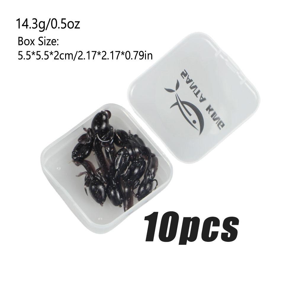 10Pcs/20Pcs Soft Fishing Lures Tadpole Soft Baits Realistic Biomimetic Bait with Fishing Hook for Bass Trout Freshwater Fish